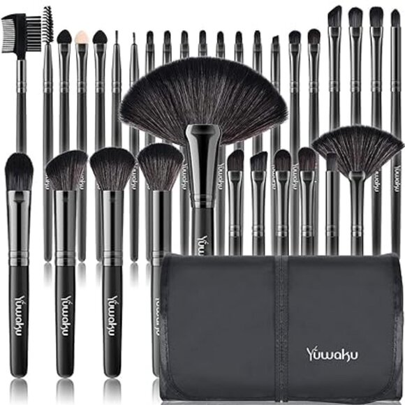 Makeup Brushes 32pcs, Yuwaku Professional Makeup Brush Set, Kabuki Brushes - Picture 1 of 6